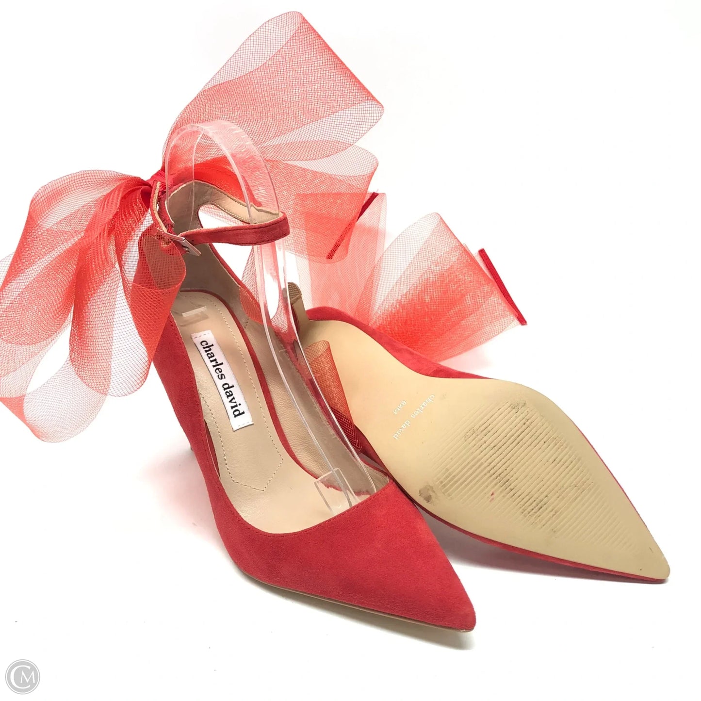 Shoes Heels Stiletto By Charles David In Red, Size: 8.5