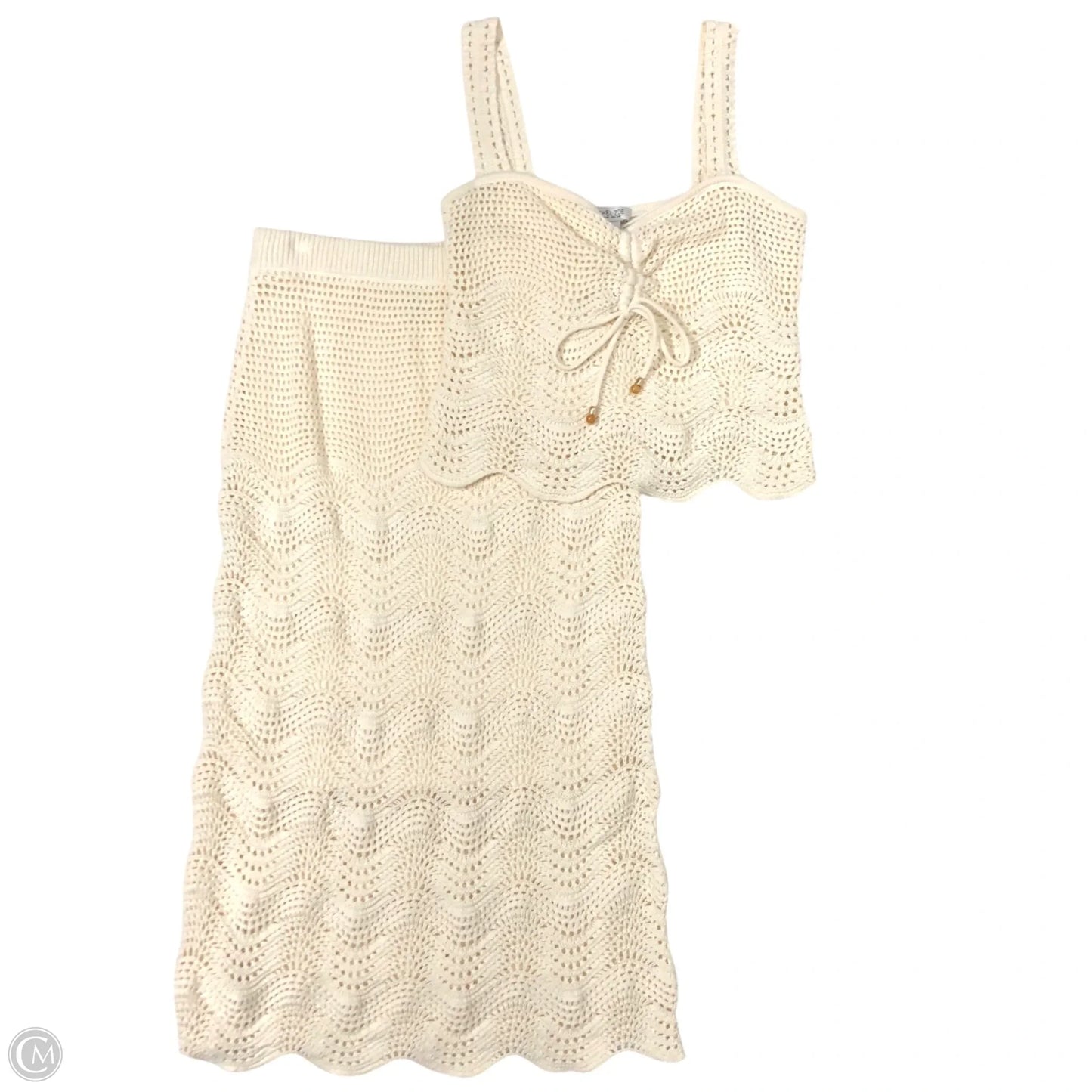 Skirt Set 2pc By Rachel Zoe In Cream, Size: M