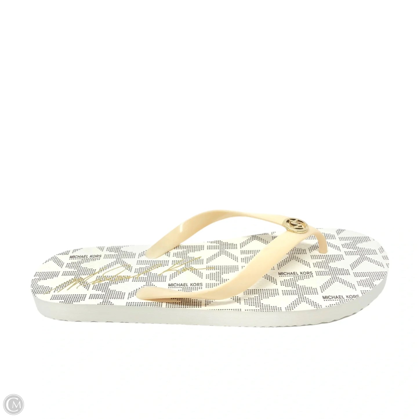 Sandals Flip Flops By Michael By Michael Kors In White, Size: 11