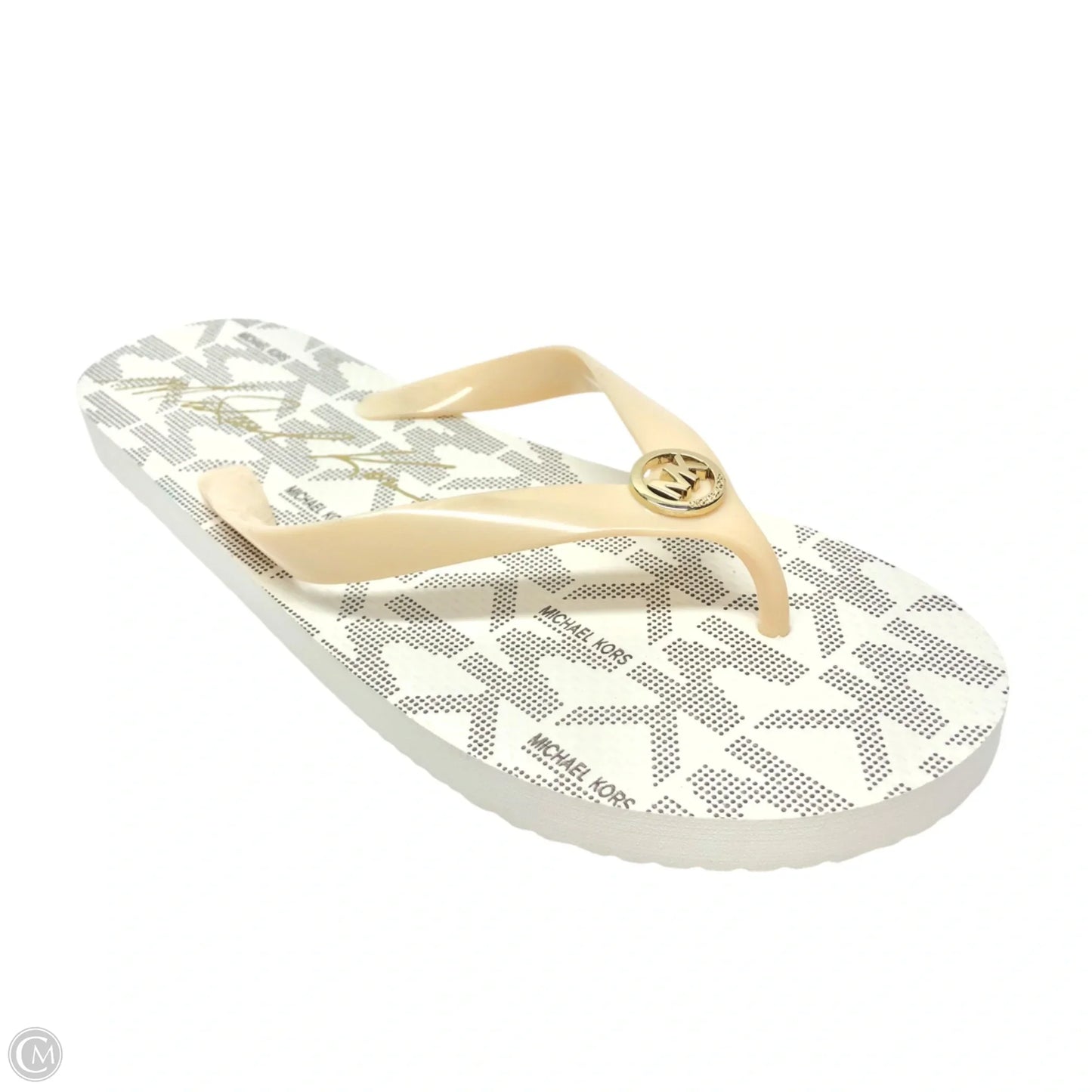 Sandals Flip Flops By Michael By Michael Kors In White, Size: 11