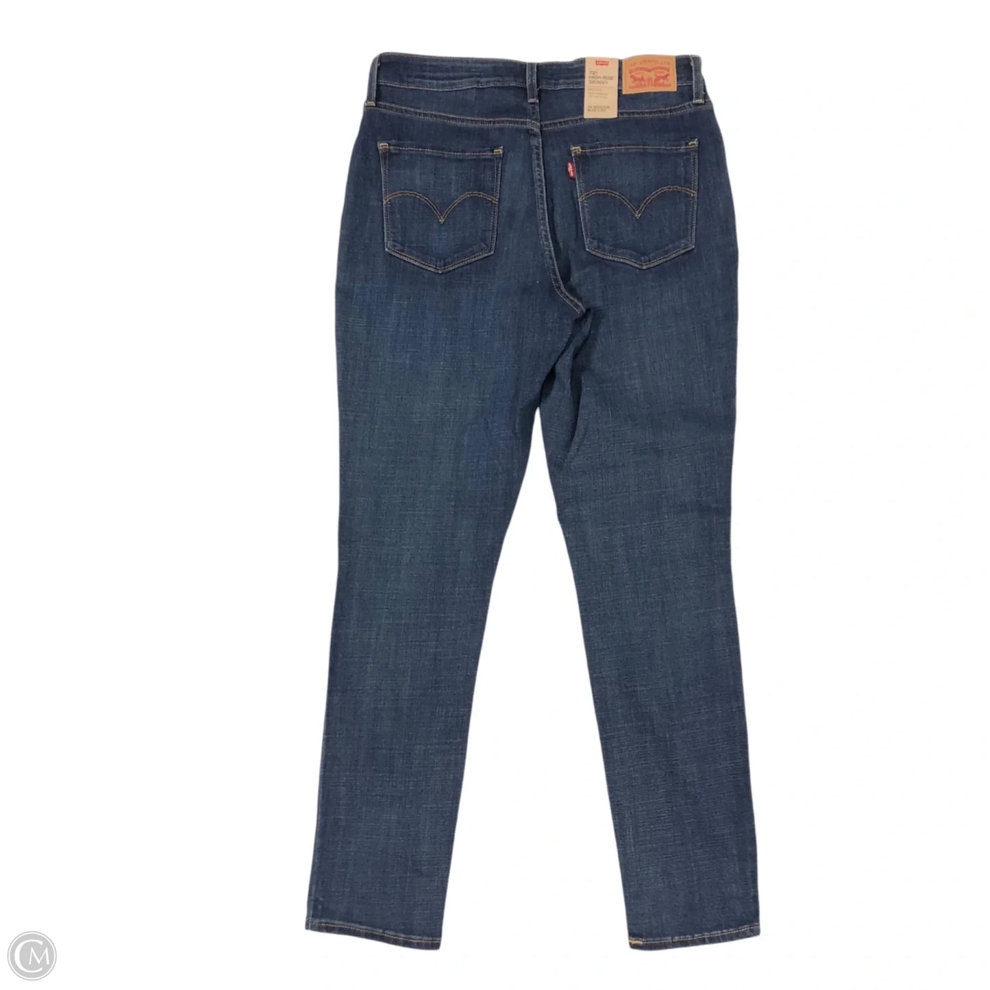 Jeans Skinny By Levis In Blue Denim, Size: 14