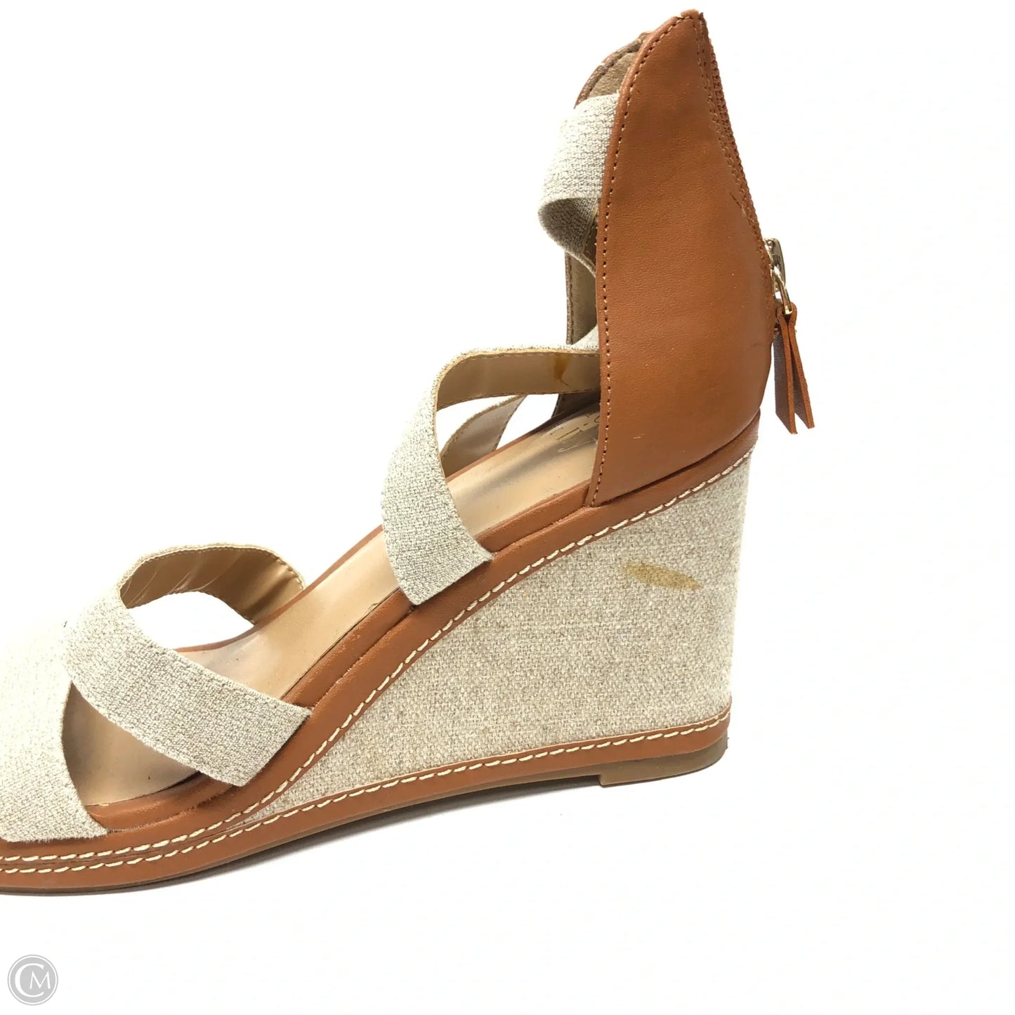 Shoes Heels Wedge By Crown And Ivy In Taupe, Size: 8.5