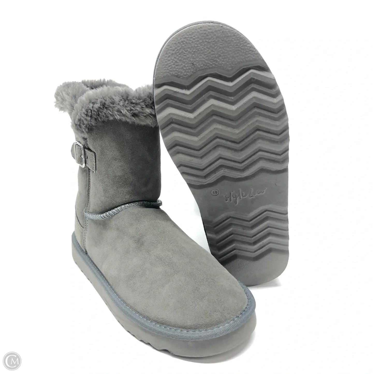 Boots Ankle Flats By Style And Company In Animal Print, Size: 10