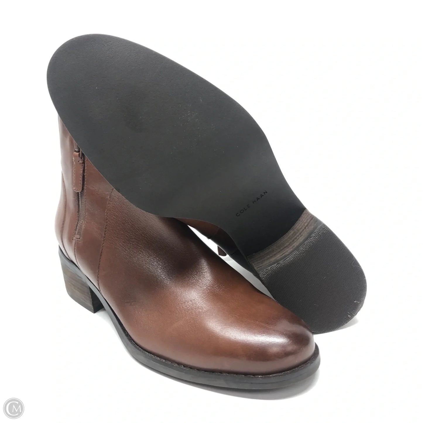 Boots Ankle Heels By Cole-haan In Brown, Size: 10