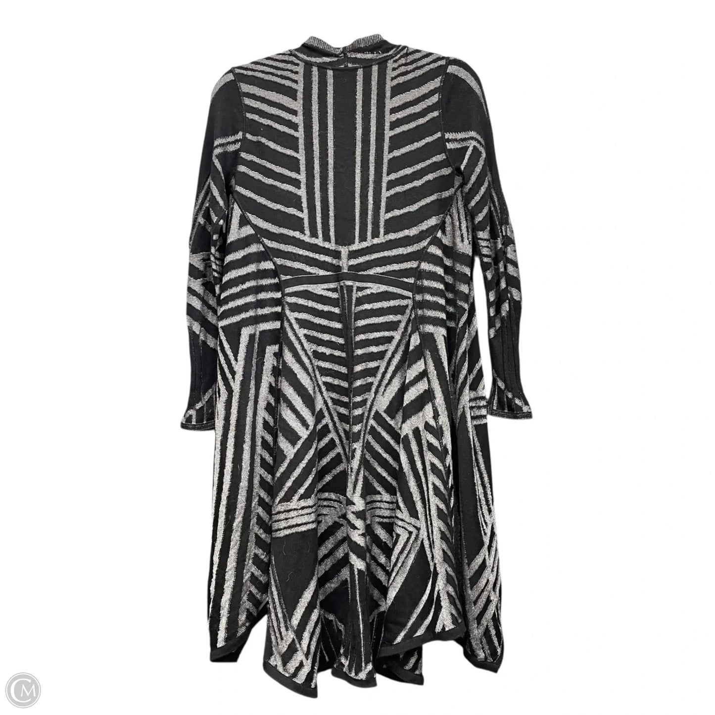 Sweater Cardigan By Nic + Zoe In Black & Grey, Size: S