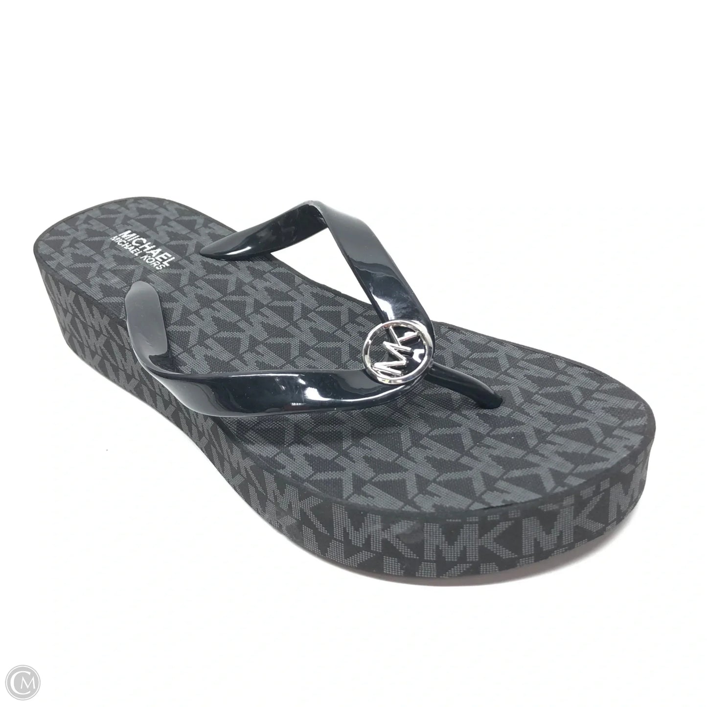 Sandals Heels Wedge By Michael By Michael Kors In Black, Size: 6