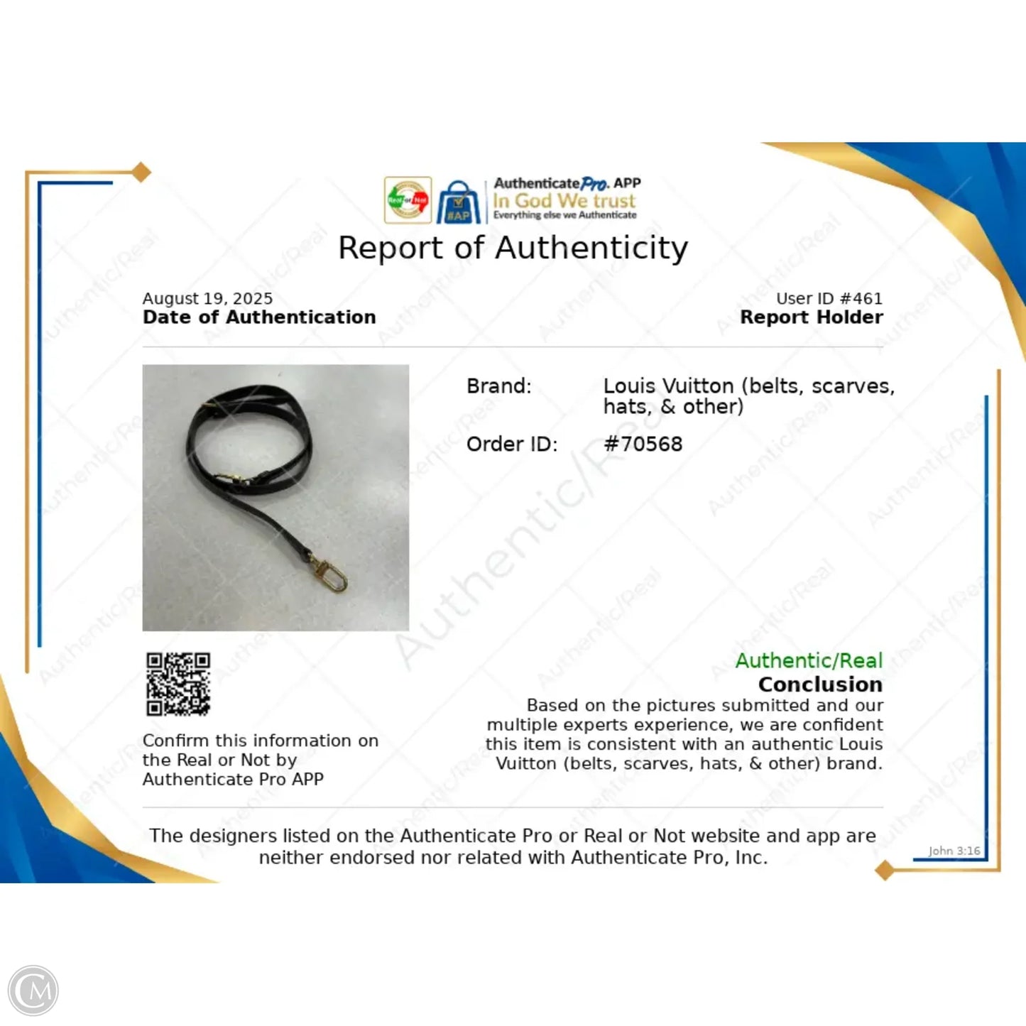 Accessory Luxury Designer Tag By Louis Vuitton