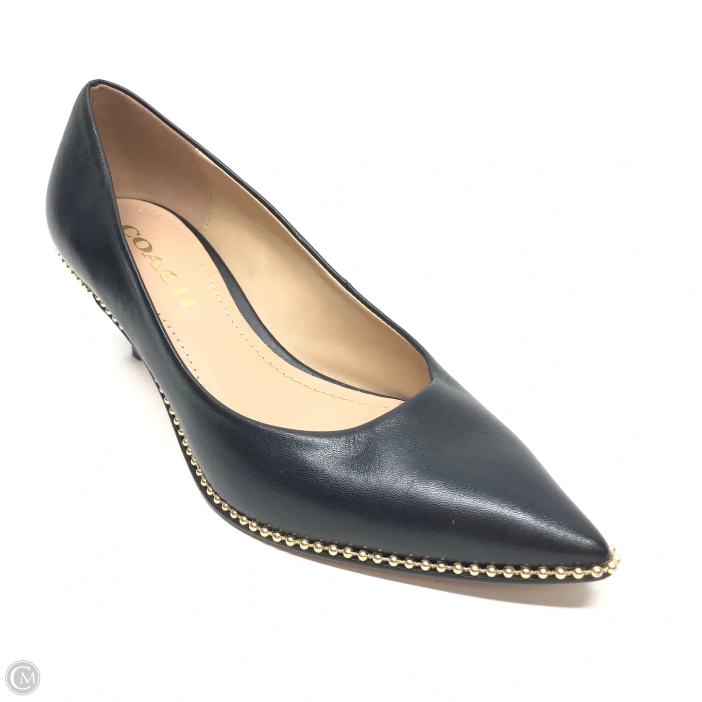 Shoes Designer By Coach In Black & Gold, Size: 7