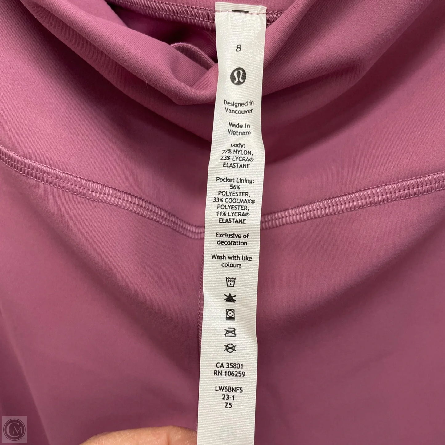 Athletic Leggings Capris By Lululemon In Pink, Size: 8