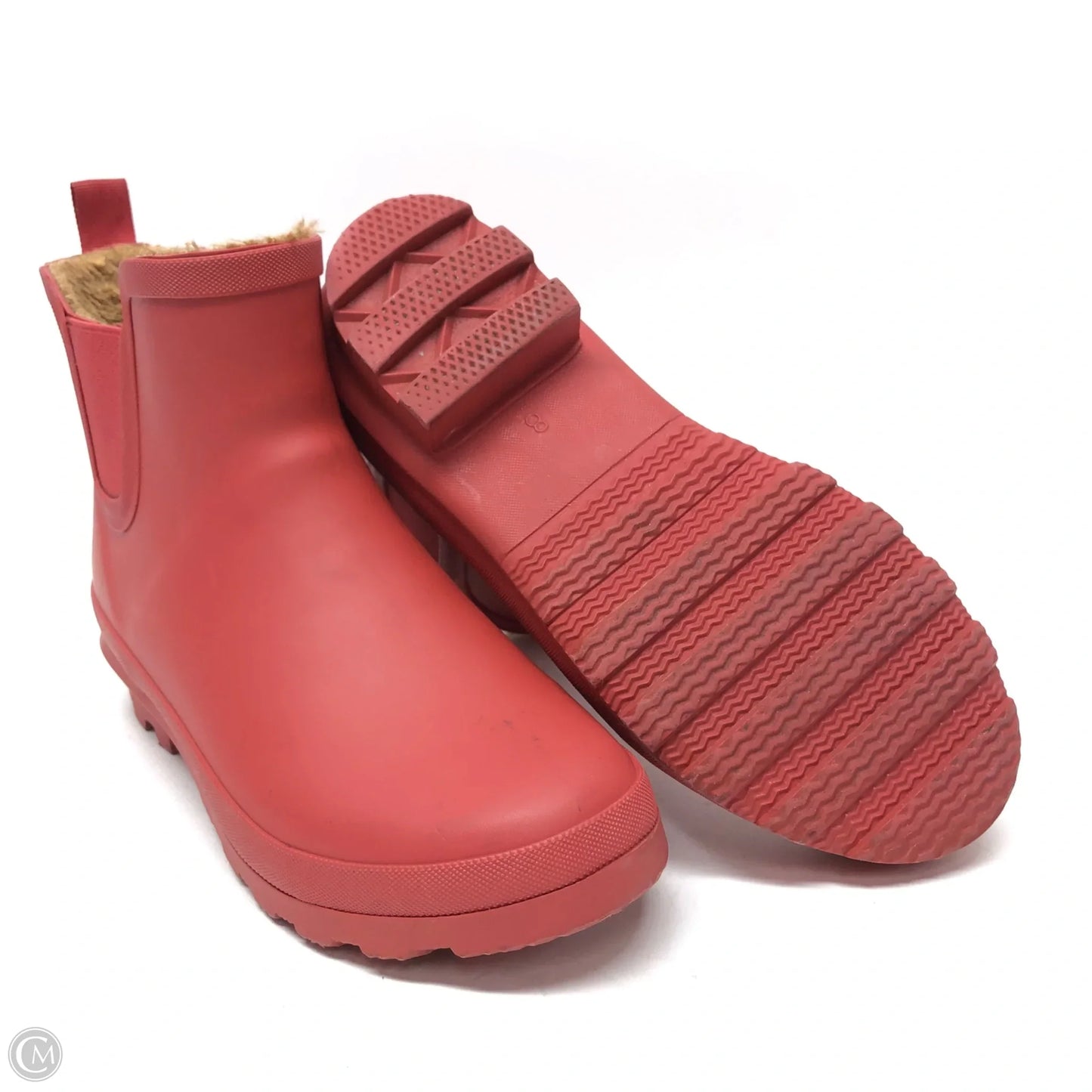 Boots Rain By Clothes Mentor In Red, Size: 8