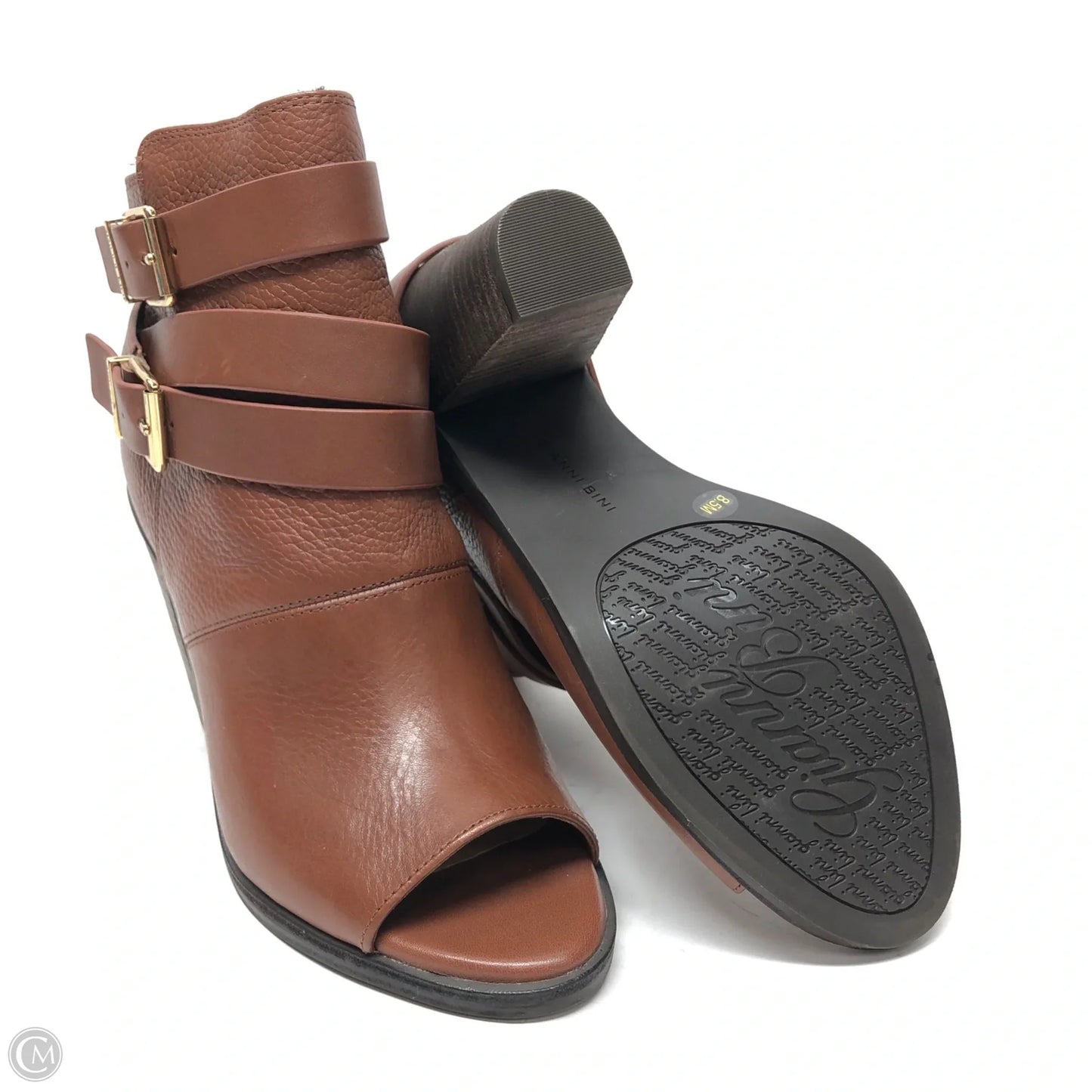 Boots Ankle Heels By Gianni Bini In Brown, Size: 8.5