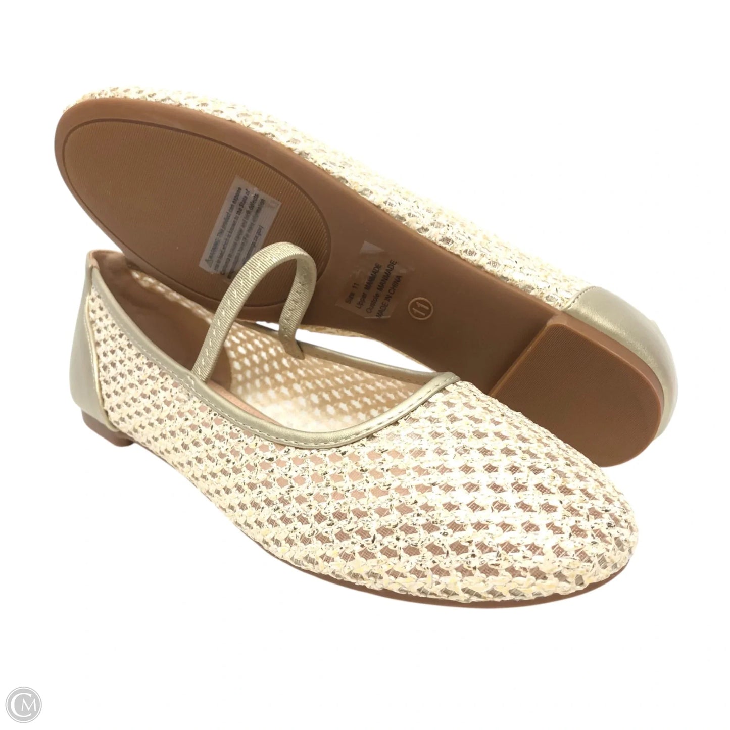 Shoes Flats By New York And Co In Gold, Size: 11