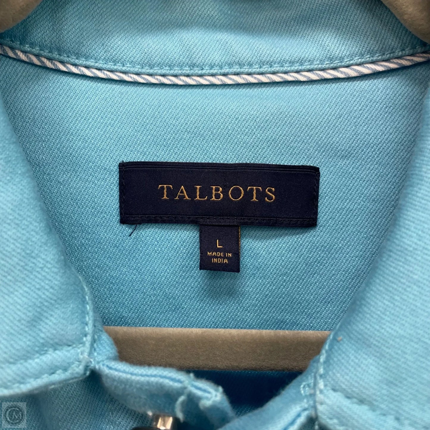 Jacket Denim By Talbots In Blue, Size: L