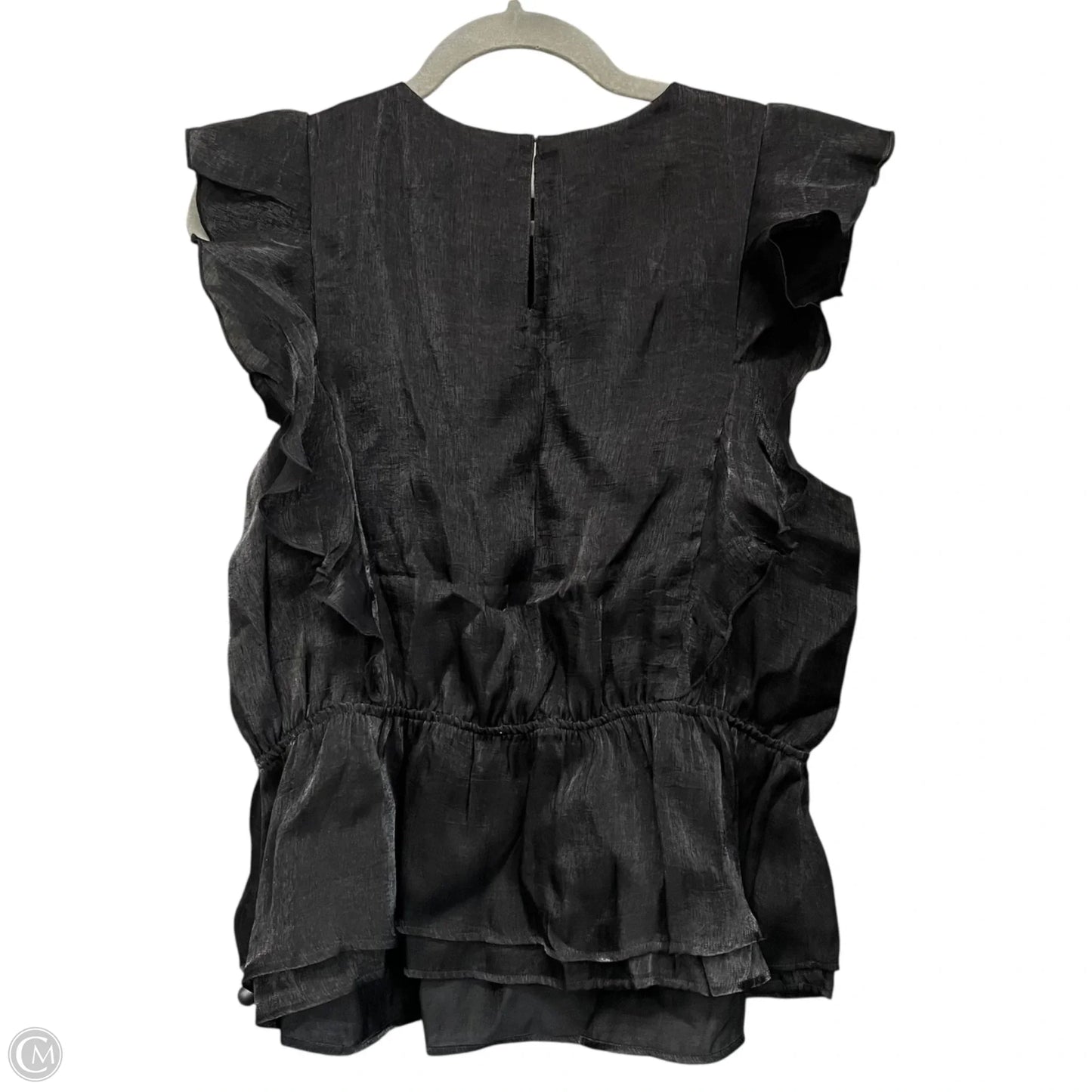 Blouse Short Sleeve By Express In Black, Size: L