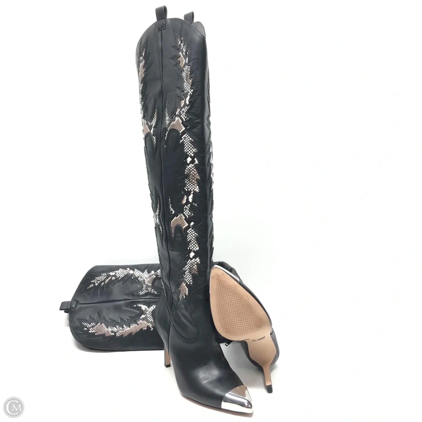 Boots Over-the-knee Heels By Gianni Bini In Black, Size: 9.5