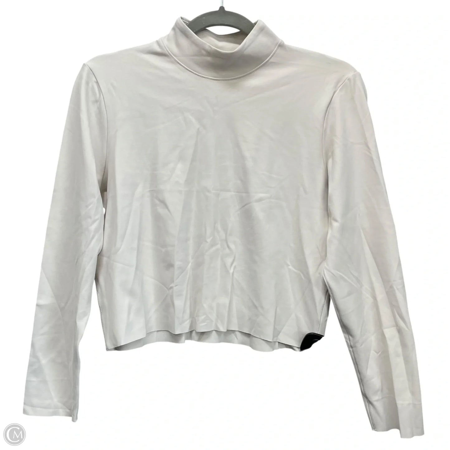 Athletic Top Long Sleeve Collar By Nike Apparel In Beige, Size: Xl