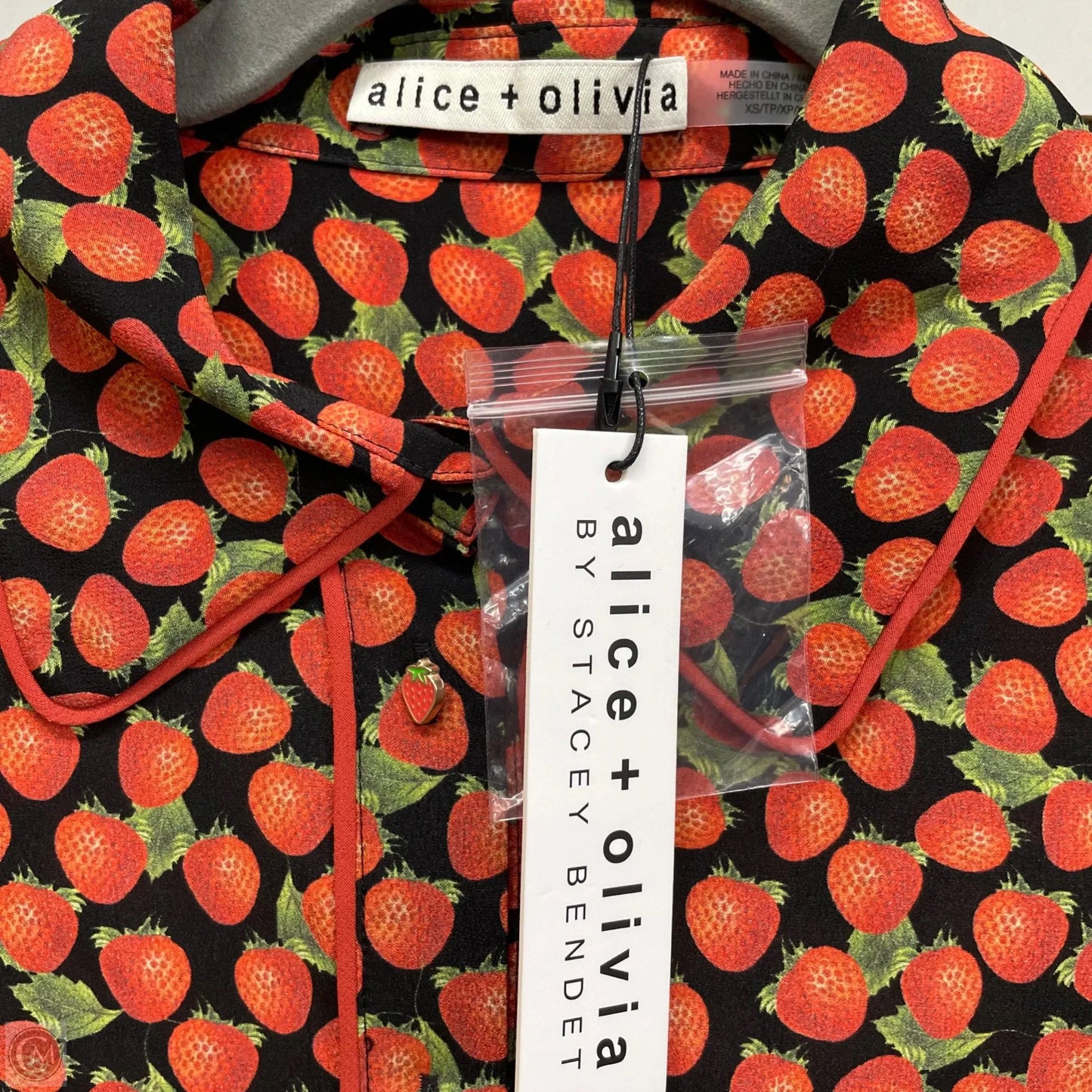 Blouse Designer By Alice + Olivia In Red, Size: Xs