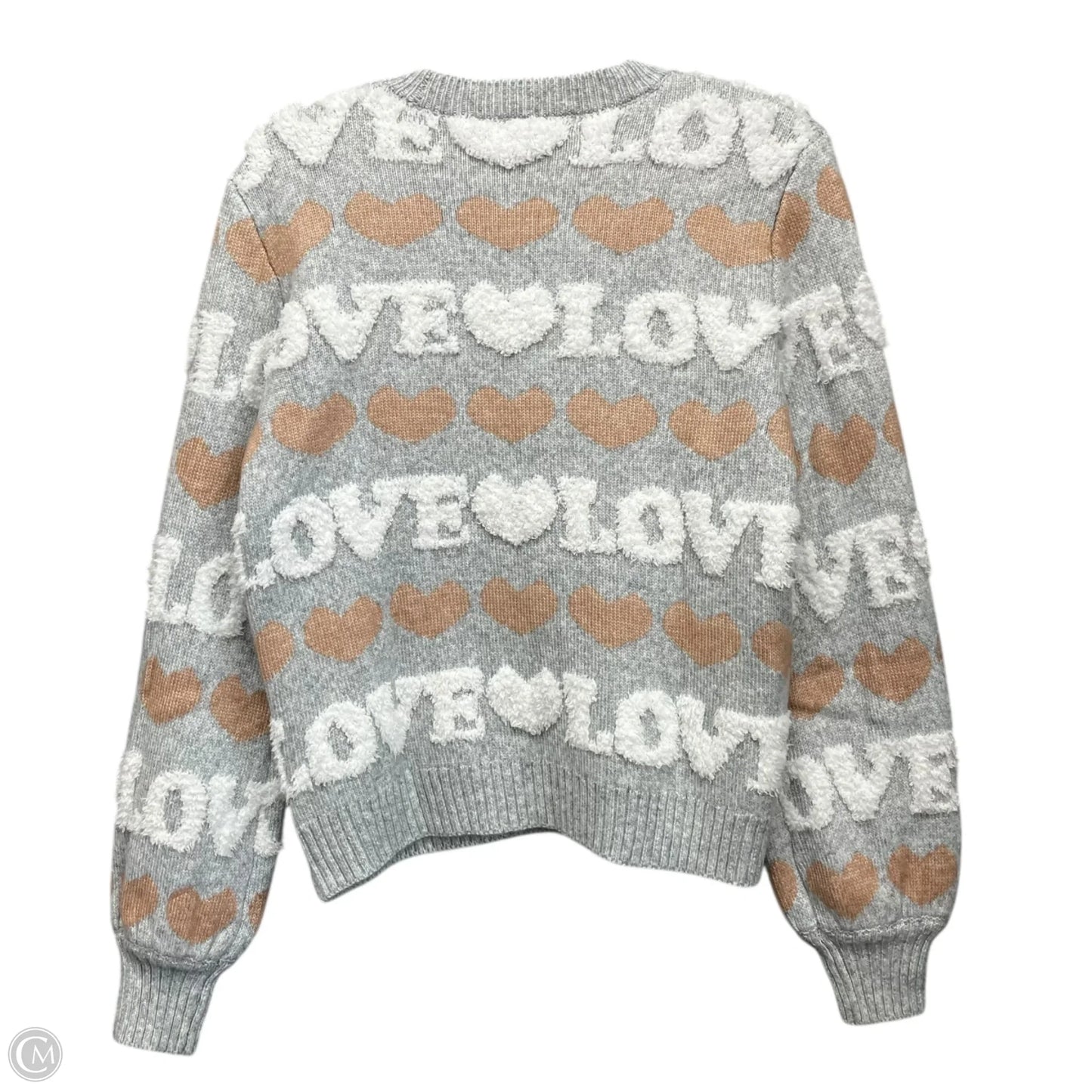 Sweater By Sonoma In Grey & White, Size: M