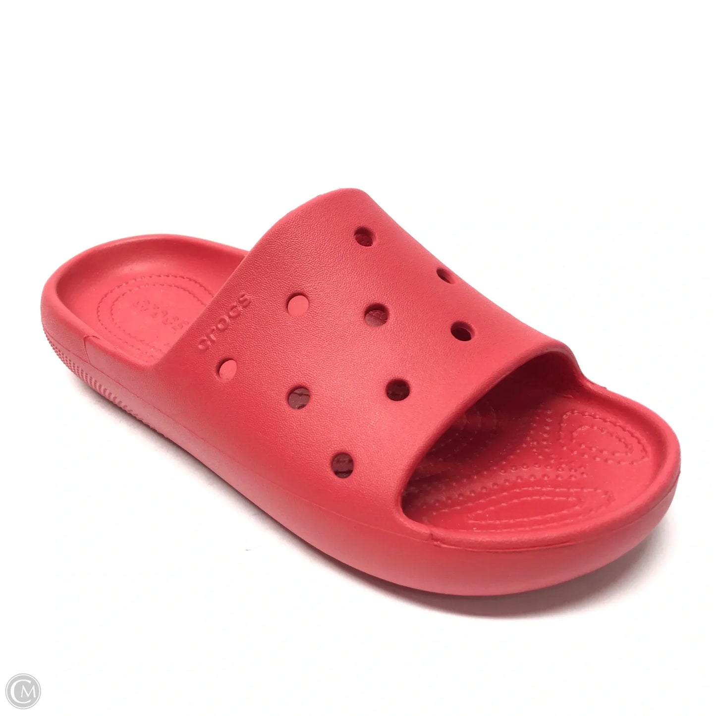 Sandals Flats By Crocs In Red, Size: 9