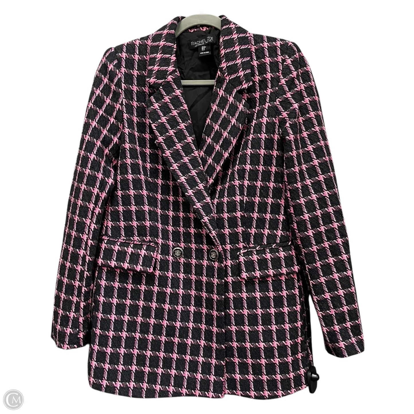 Blazer By Rachel Zoe In Black & Pink, Size: S