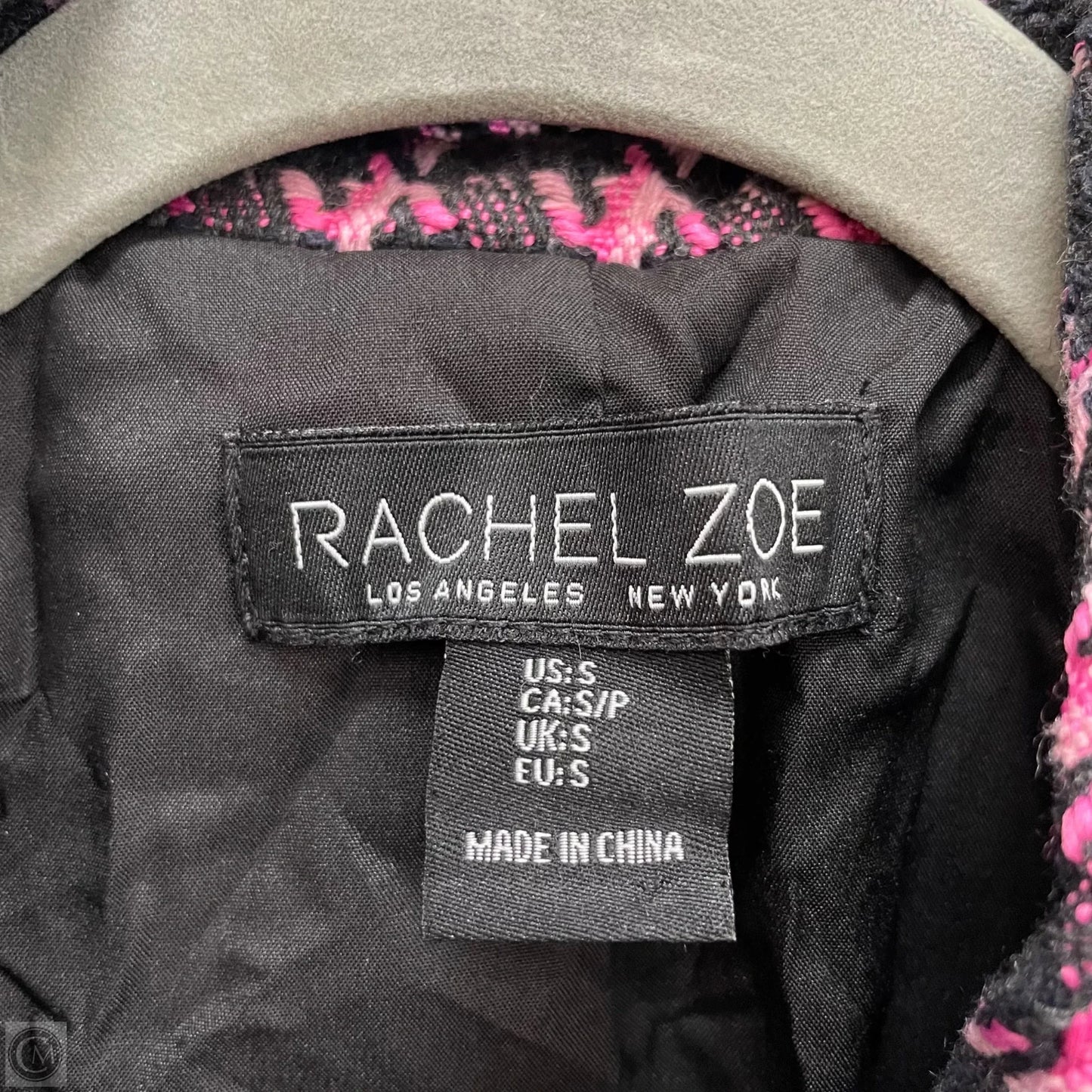 Blazer By Rachel Zoe In Black & Pink, Size: S