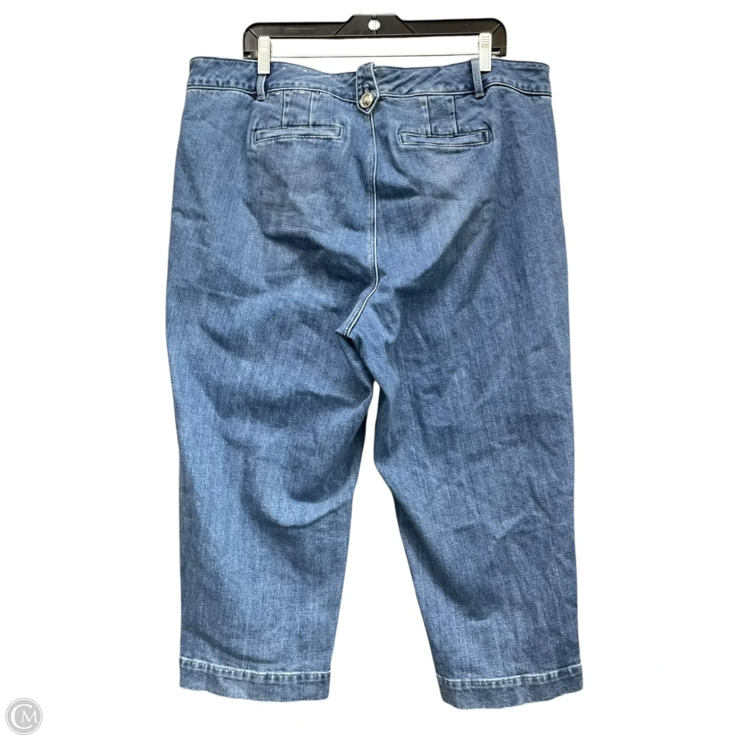 Jeans Straight By Talbots In Blue Denim, Size: 18