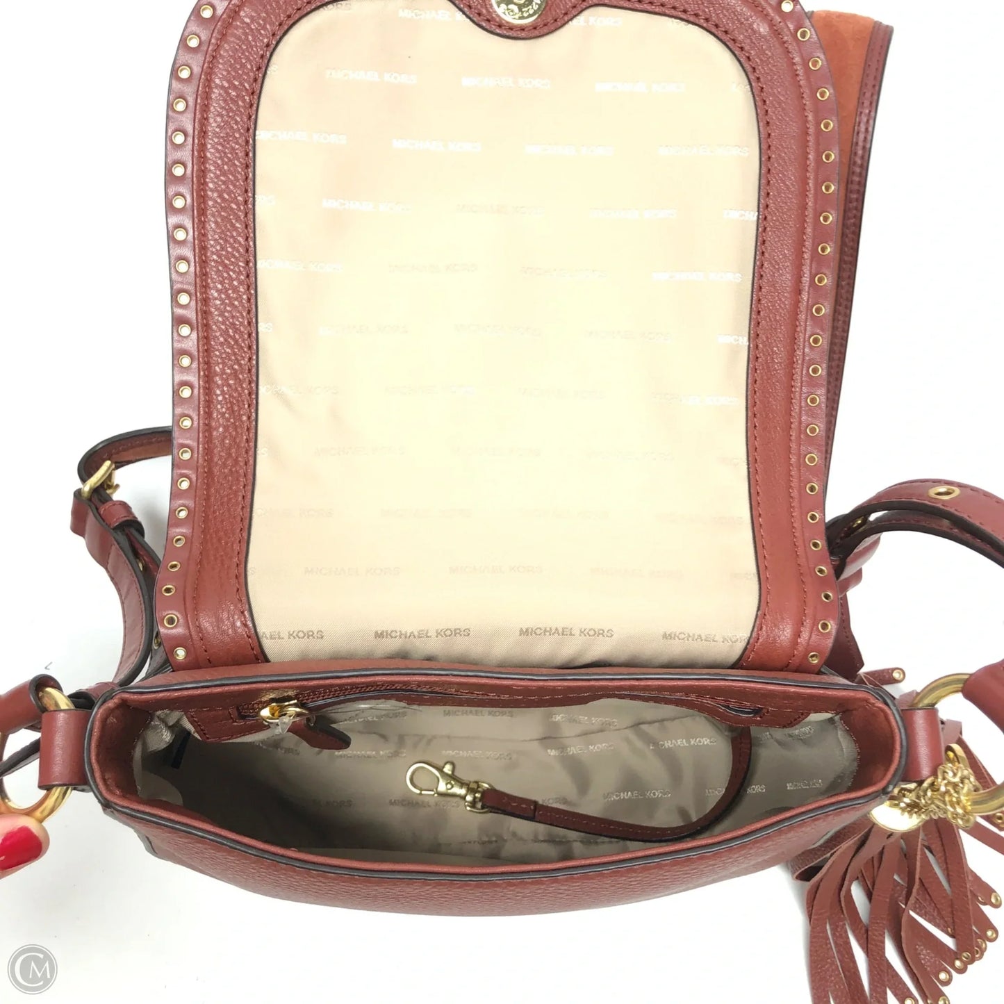 Crossbody Designer By Michael Kors, Size: Medium
