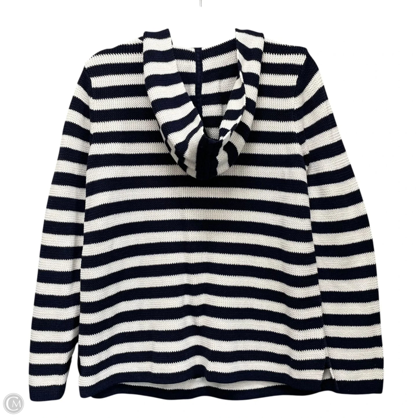 Sweater By Talbots In Blue & White, Size: L