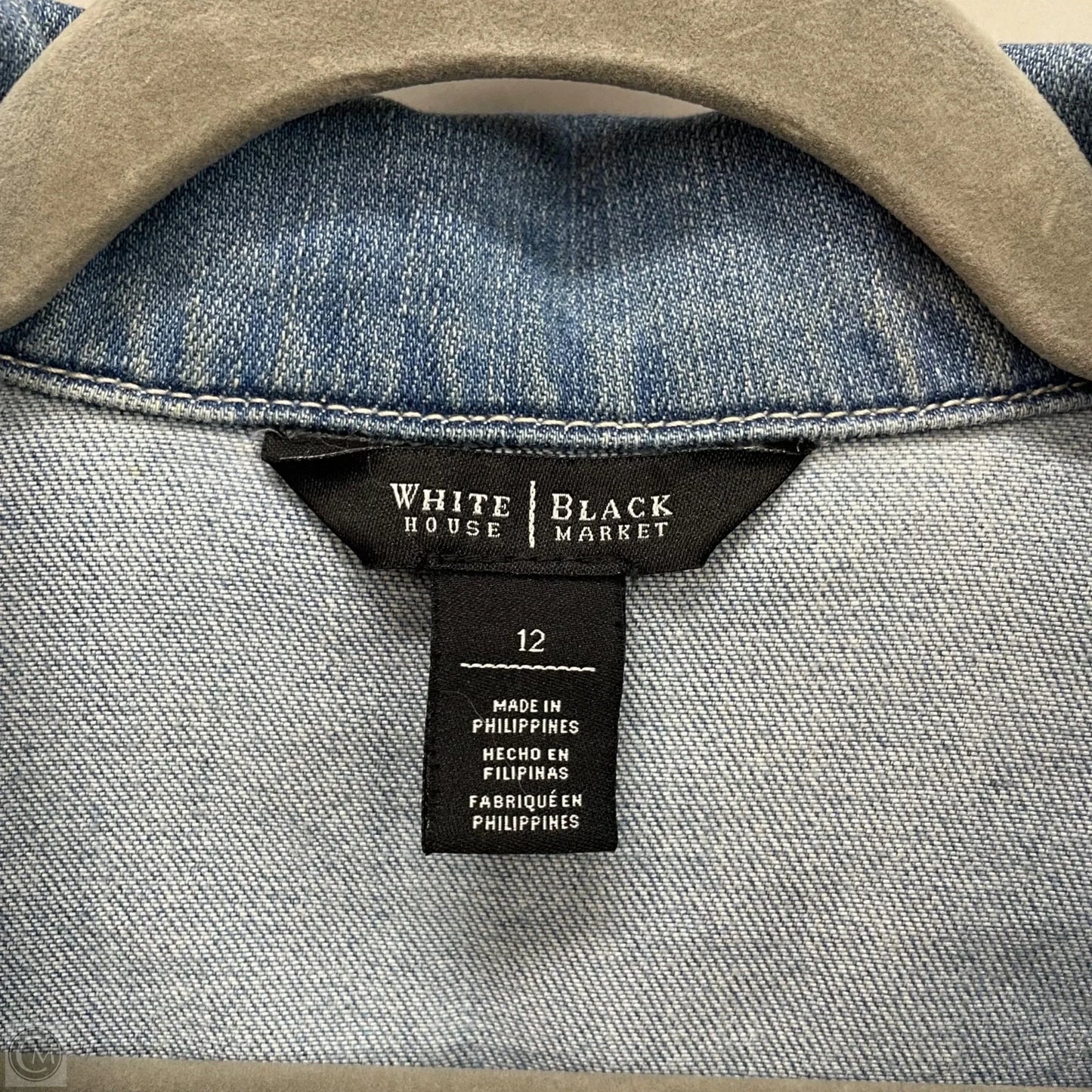 Jacket Denim By White House Black Market In Blue Denim, Size: 12