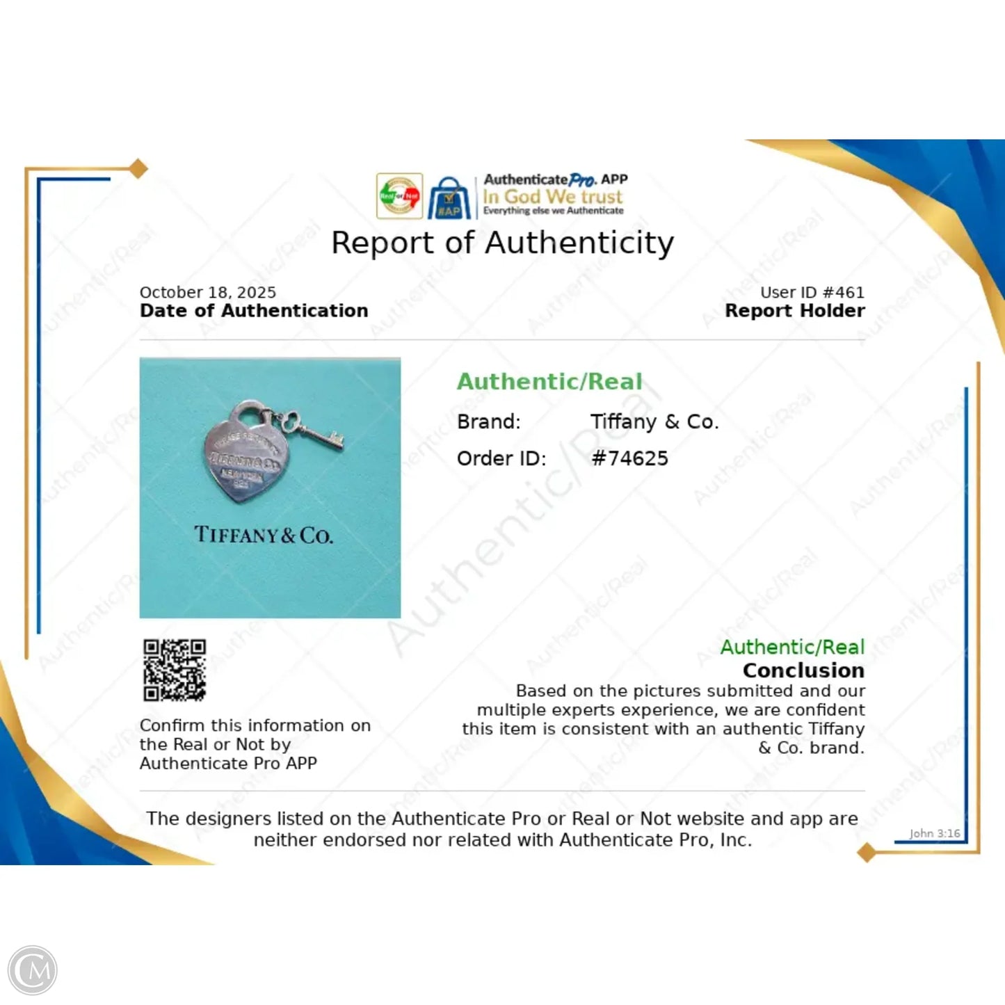 Accessory Luxury Designer Tag By Tiffany And Company