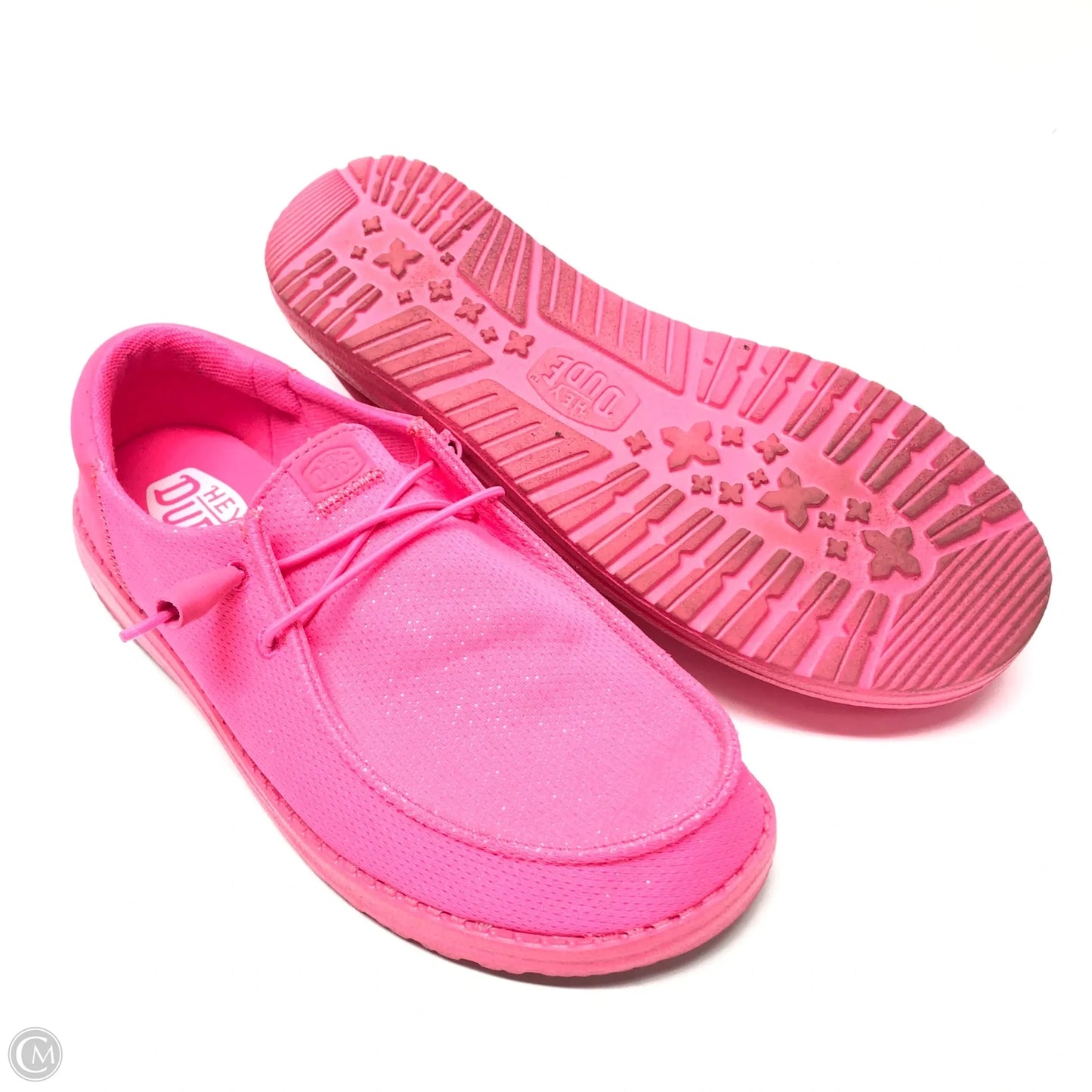 Shoes Flats By Hey Dude In Pink, Size: 11