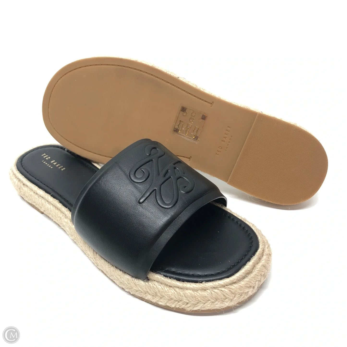 Sandals Flats By Ted Baker In Black & Tan, Size: 10
