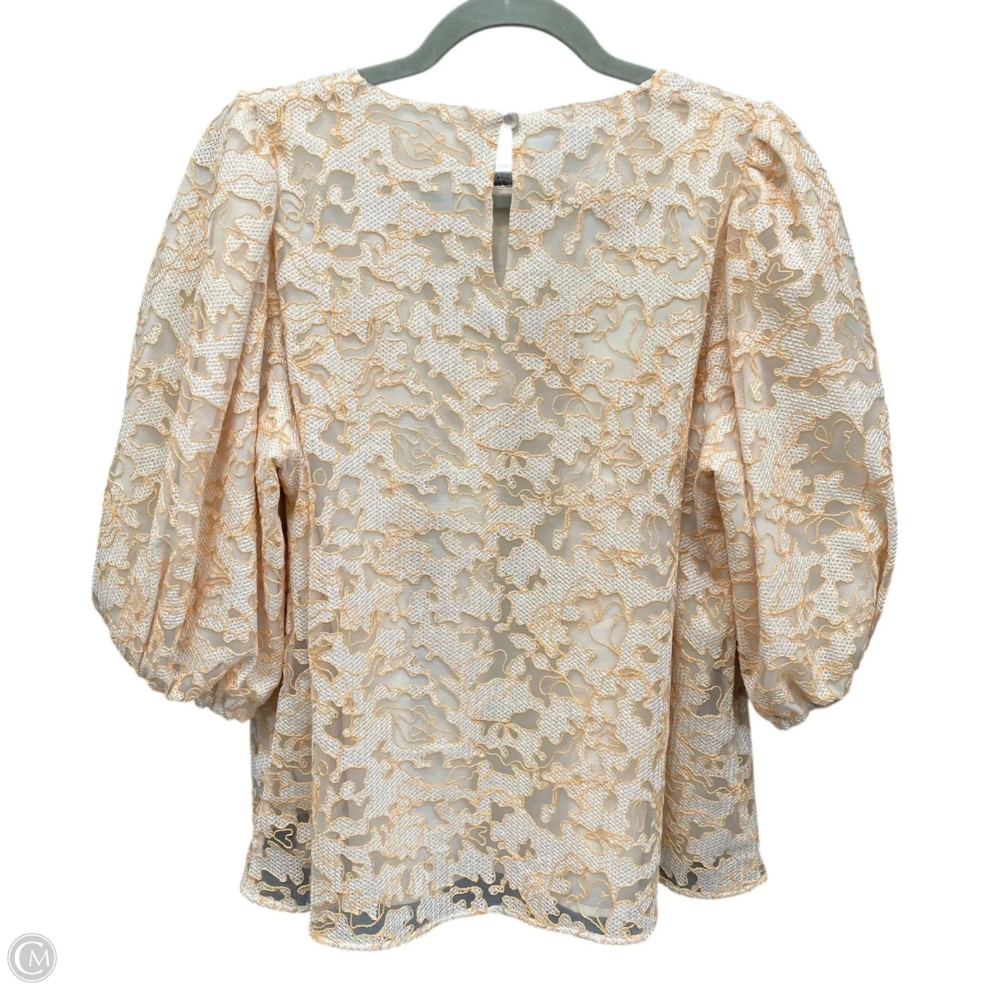 Blouse 3/4 Sleeve By Cma In Peach, Size: M
