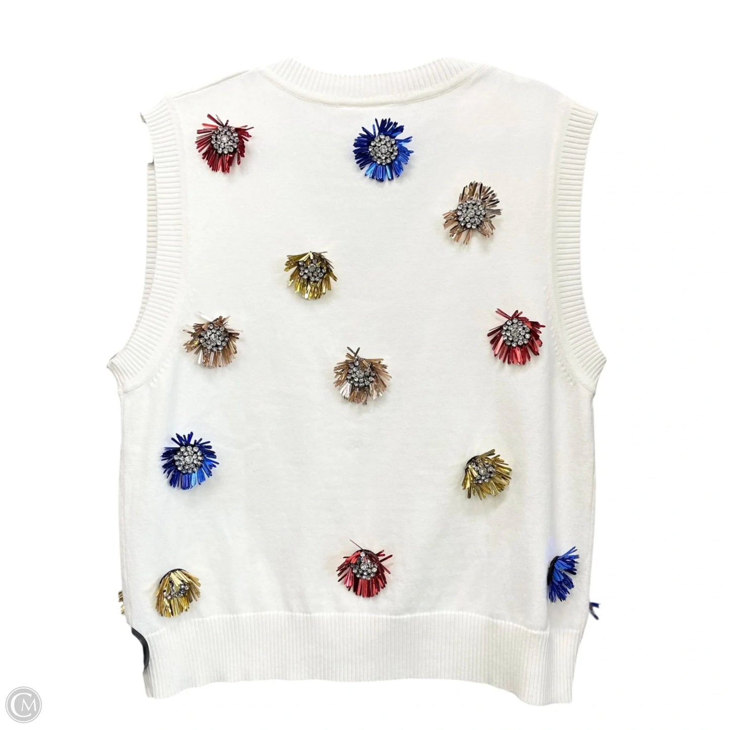 Vest Sweater By Cmb In Multi-colored, Size: Xs