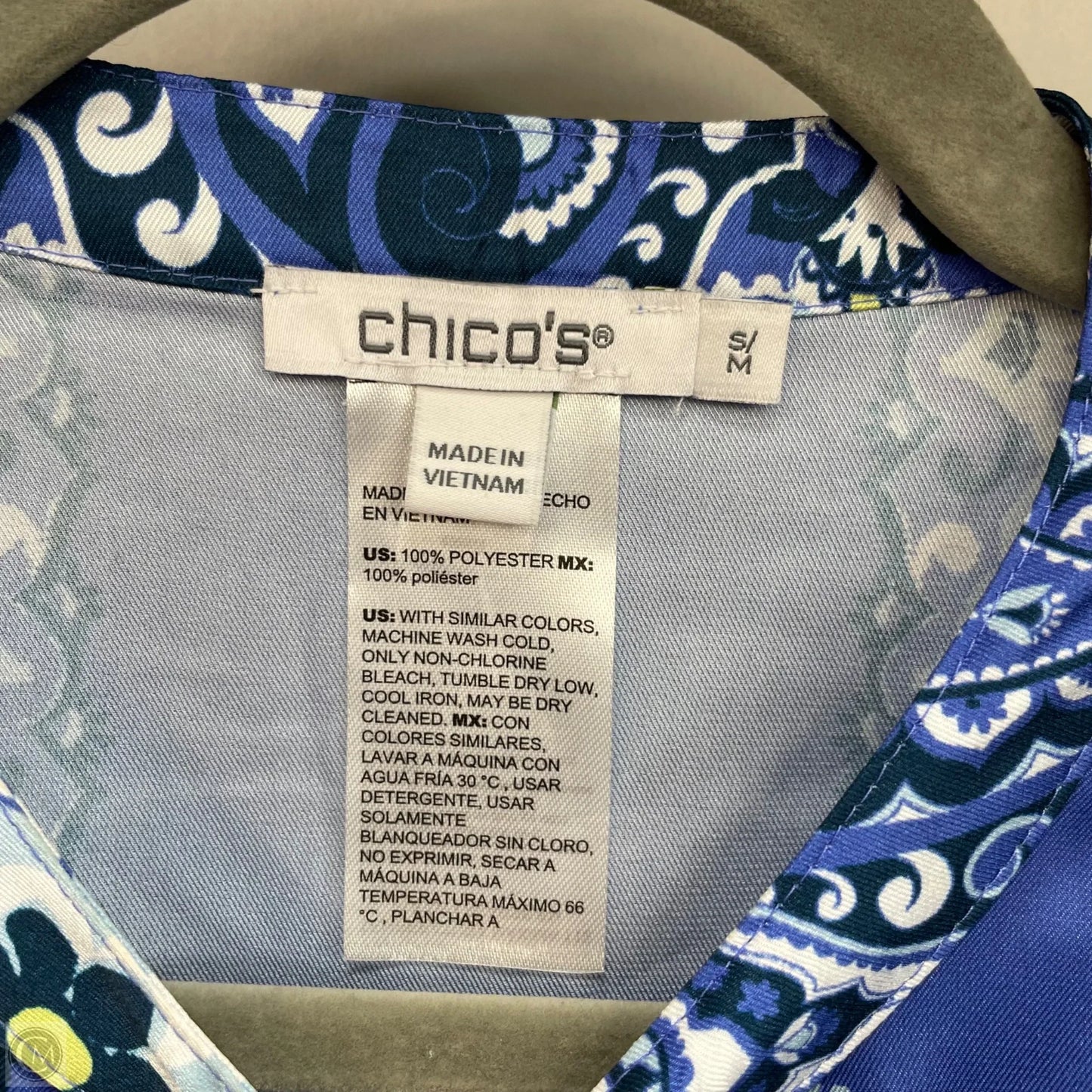 Pants Set 2pc By Chicos In Blue & White, Size: M