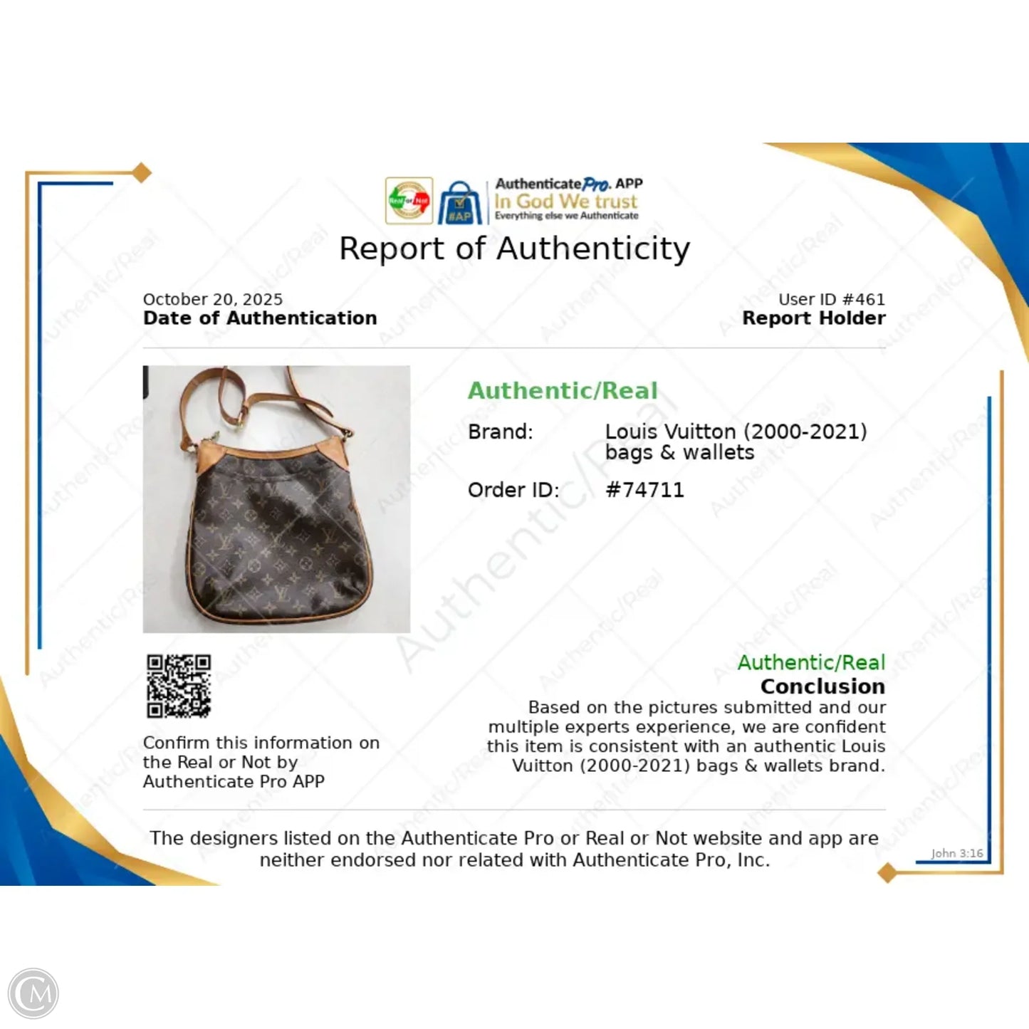 Crossbody Luxury Designer By Louis Vuitton, Size: Medium