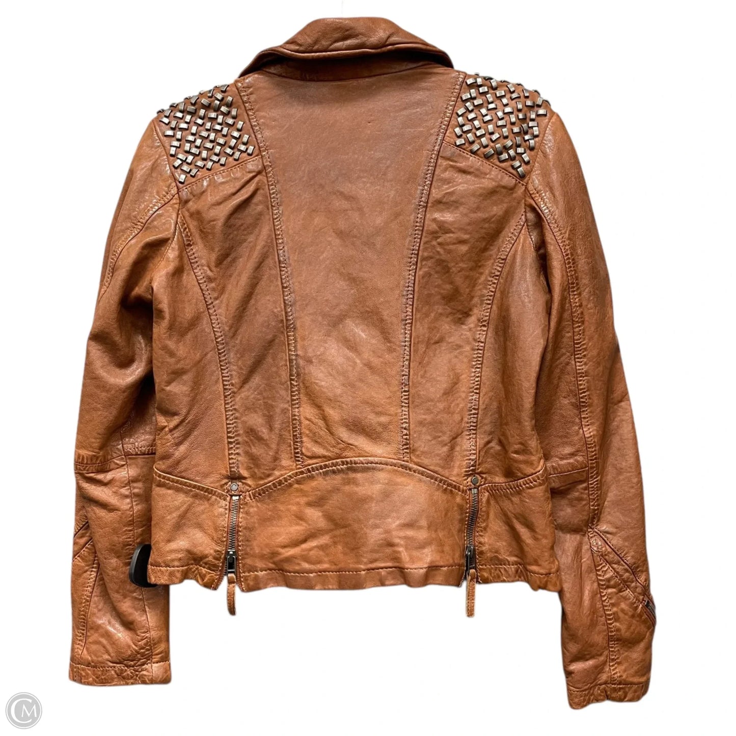 Jacket Leather By Cma In Brown, Size: 10