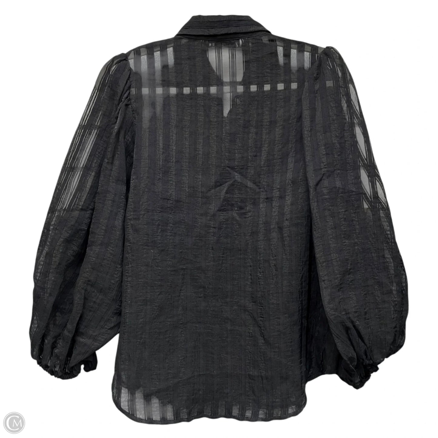 Blouse Long Sleeve By Zara In Black, Size: S