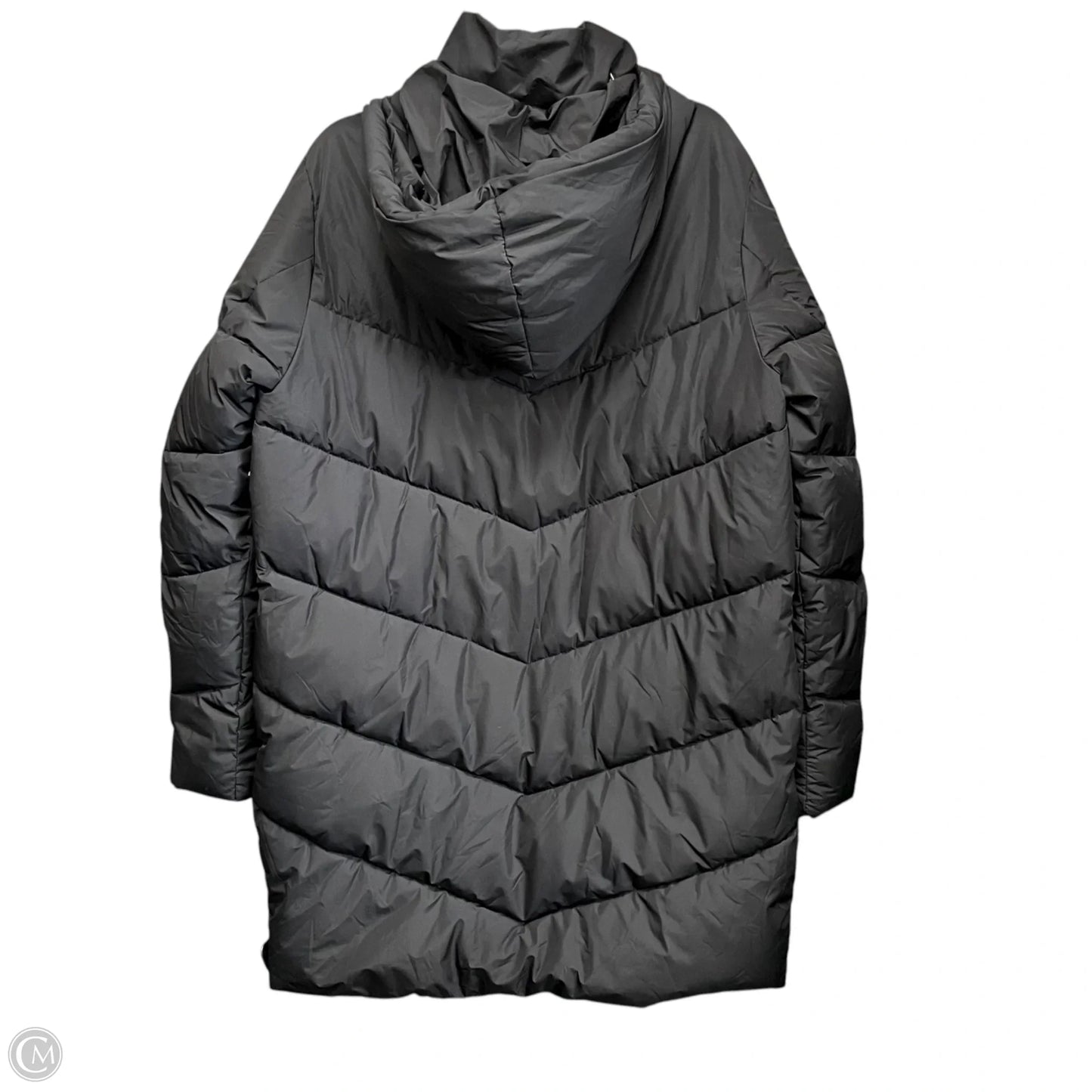 Coat Puffer & Quilted By Forever 21 In Black, Size: L