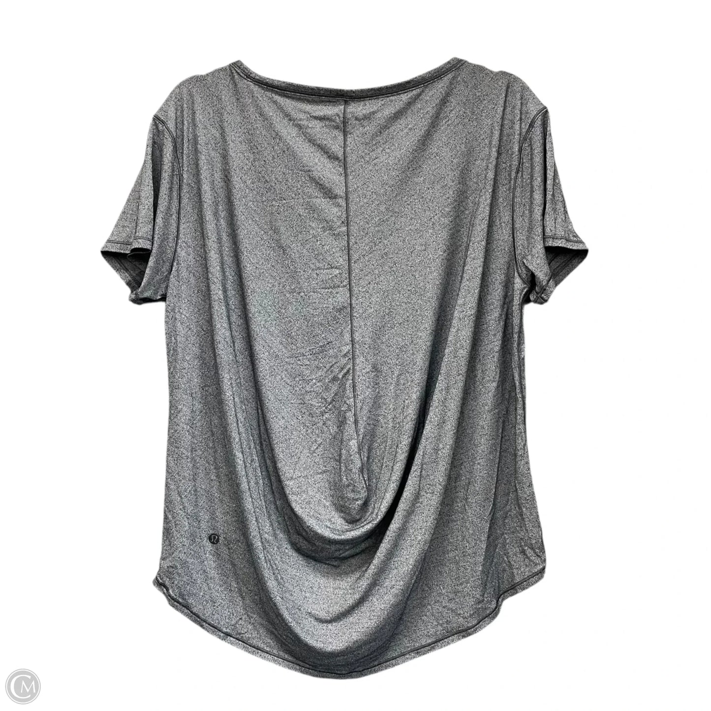 Athletic Top Short Sleeve By Lululemon In Grey, Size: M
