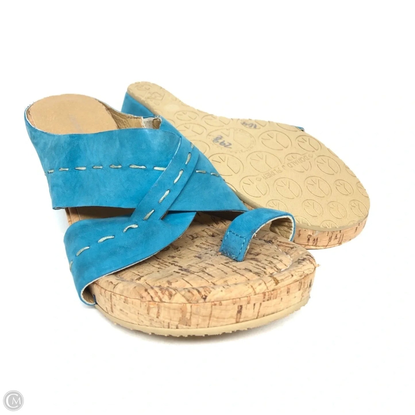 Sandals Heels Wedge By Donald Pliner In Blue, Size: 7.5