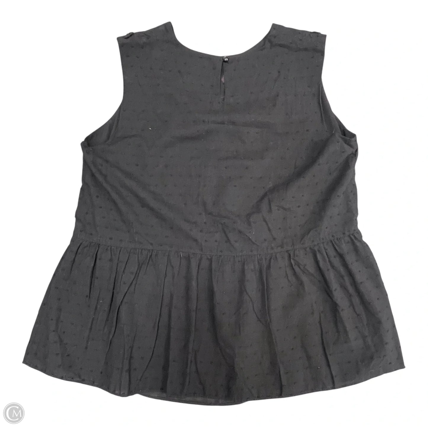 Top Sleeveless By Time And Tru In Black, Size: L