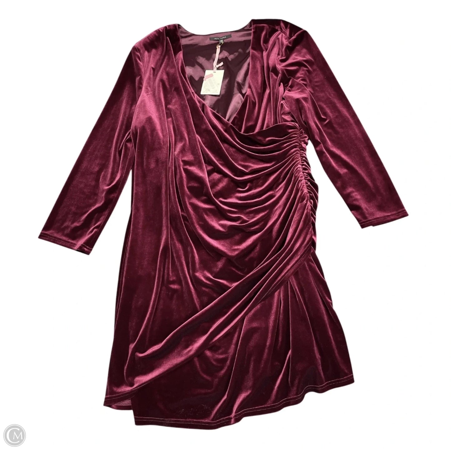 Dress Party Short By Alex Marie In Maroon, Size: 24