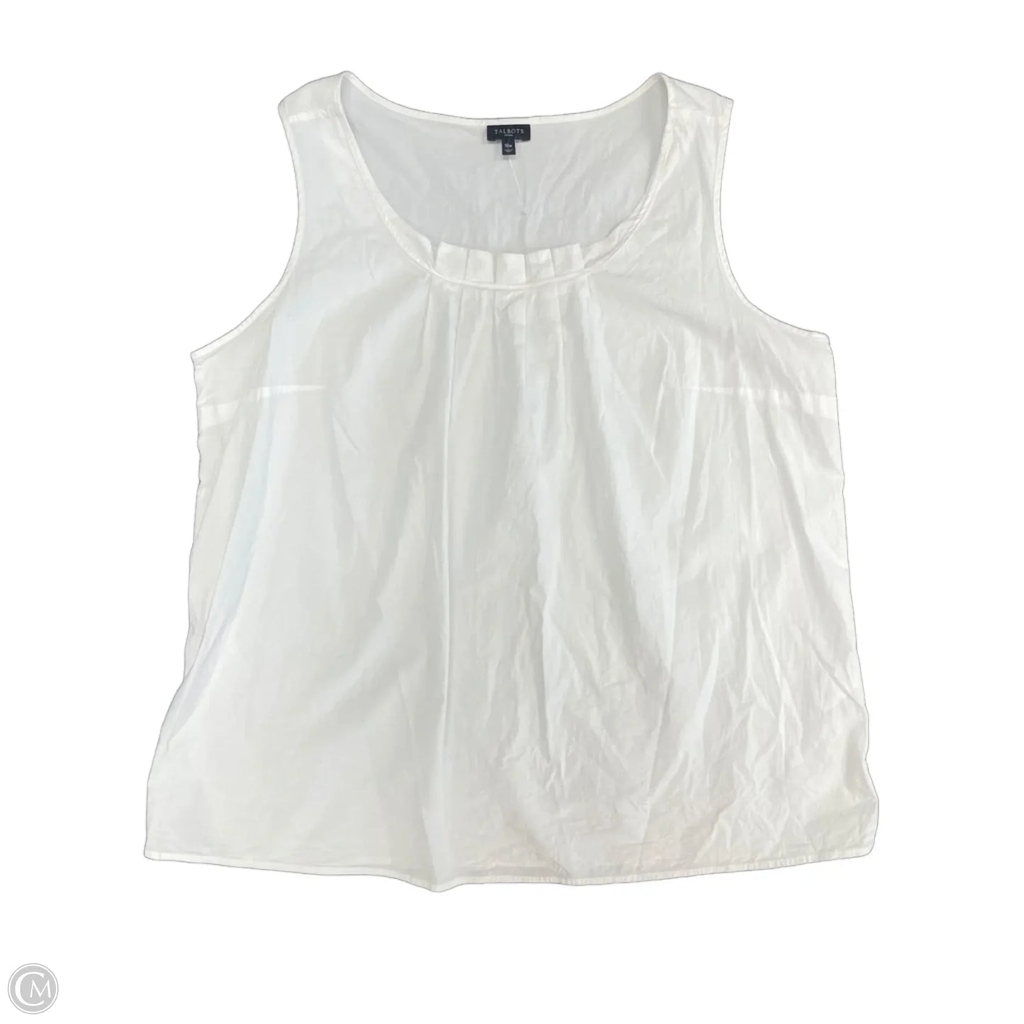 Top Sleeveless By Talbots In White, Size: 18