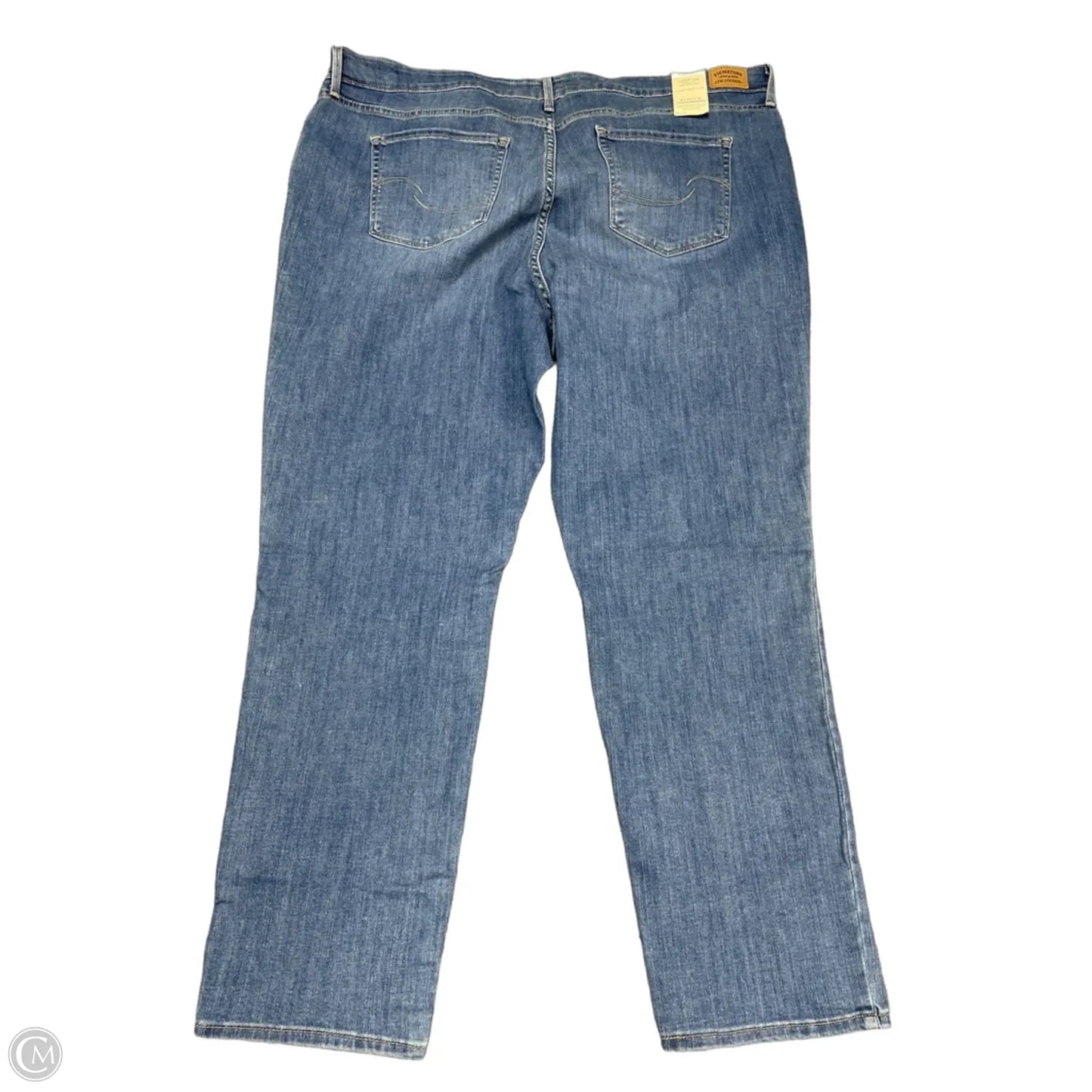 Jeans Straight By Levis Signature In Blue Denim, Size: 24