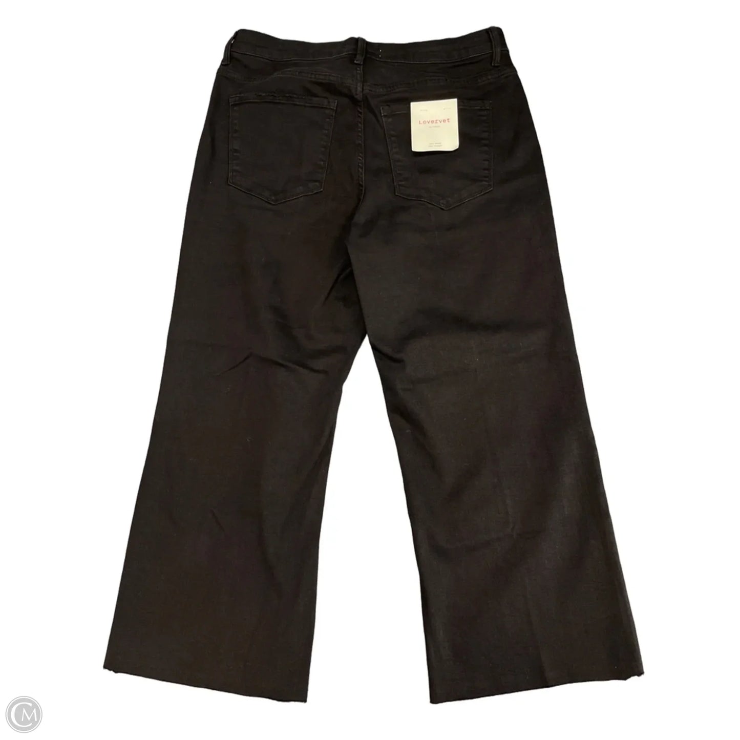 Jeans Wide Leg By Veveret In Black, Size: 18