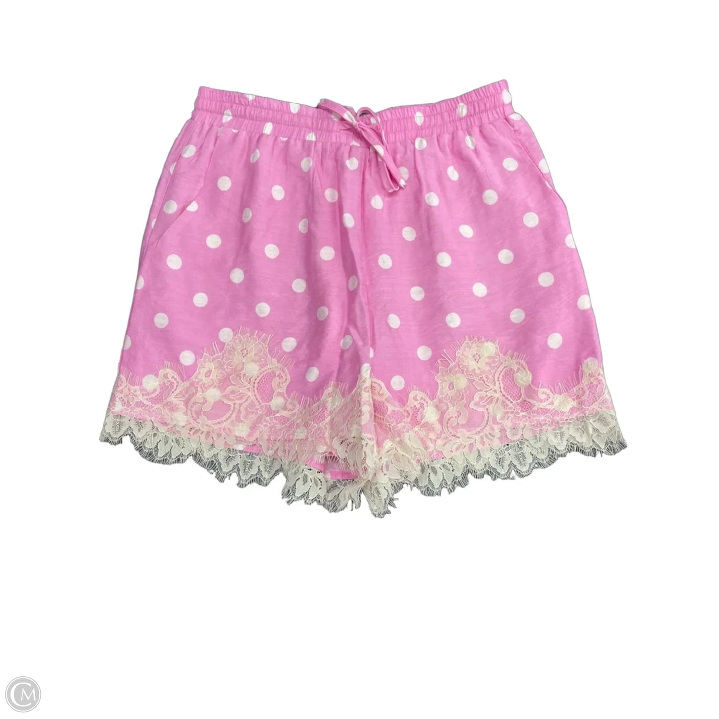 Shorts Set By Entro In Pink & White, Size: M