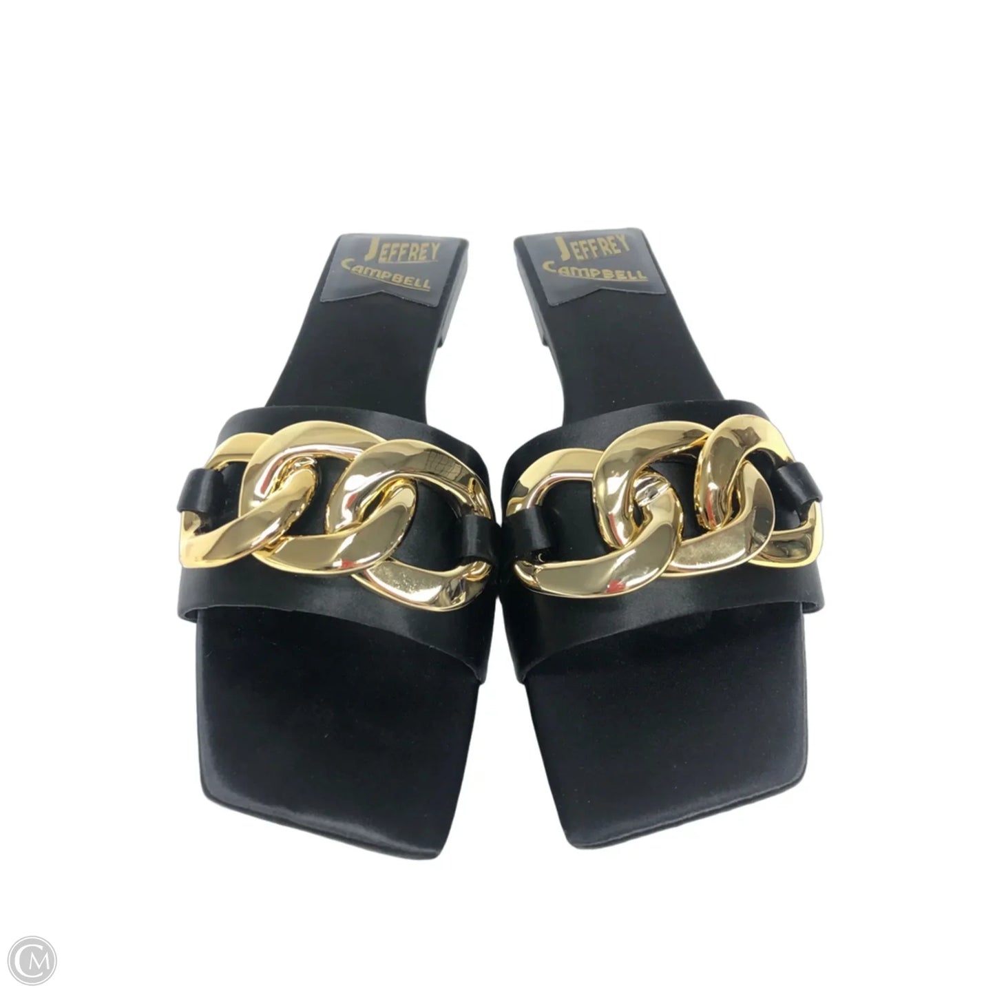 Sandals Flats By Jeffrey Campbell In Black & Gold, Size: 11
