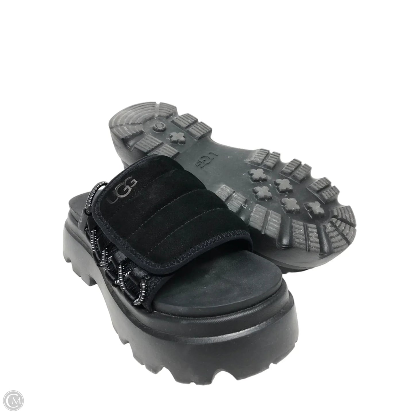 Sandals Heels Platform By Ugg In Black, Size: 6.5