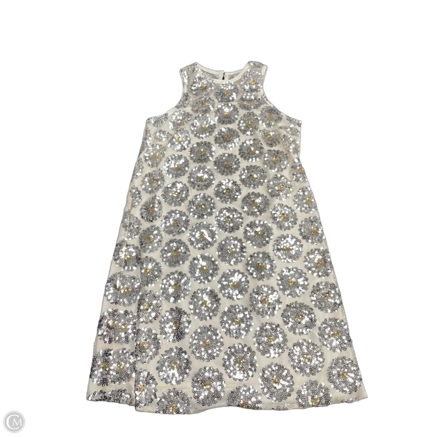 Dress Casual Midi By Trina Turk In Silver, Size: S